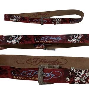 Ed Hardy Women's Red and Multi Belt